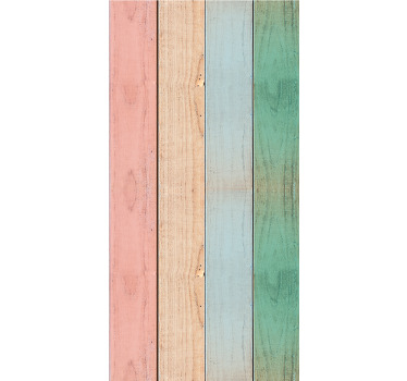 Rullegardin spisestue i fargerike treplanker - Tenstickers