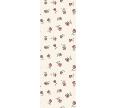 Rullegardin spisestue romantisk vintage rose mønster - Tenstickers