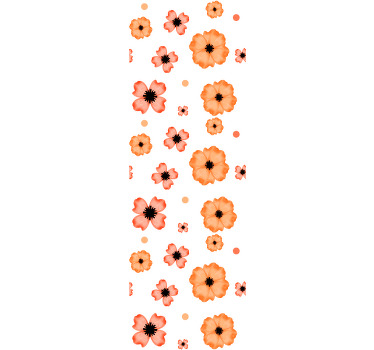 Rullegardin spisestue oransje og rosa akvarellmønster - Tenstickers