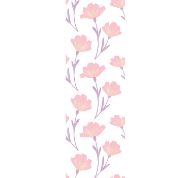 Rullegardin spisestue minimalistisk akvarell blomstermønster - Tenstickers