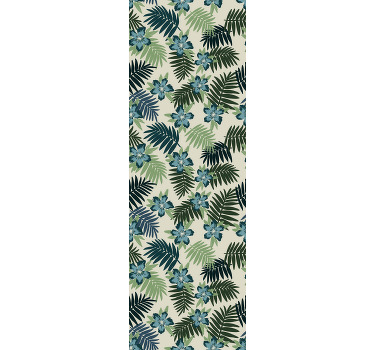 Rullegardin spisestue grønn og blå tropisk vill - Tenstickers