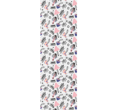 Rullegardin spisestue klassiske sopp og blomster - Tenstickers