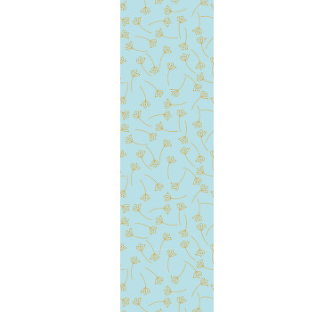 Rullegardin spisestue blå nordiske planter - Tenstickers