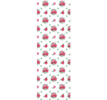 Rullegardin spisestue med rosa og røde roser - Tenstickers