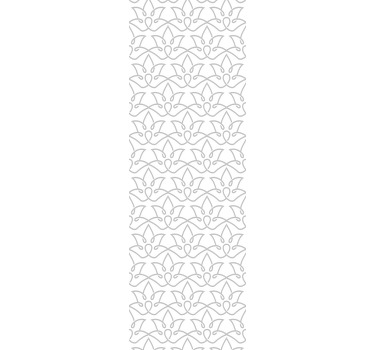 Estor enrollable comedor patrón floral moderno gris - TenVinilo