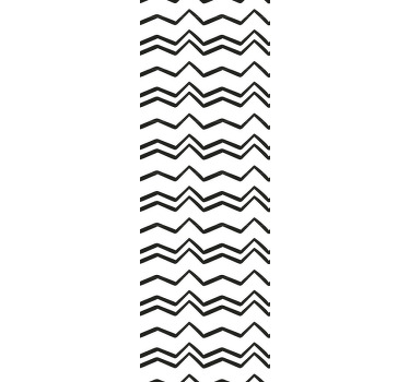 Dining room blind in black and white zigzag - TenStickers