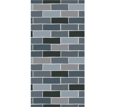 Dining room blind in light gray brick pattern - TenStickers