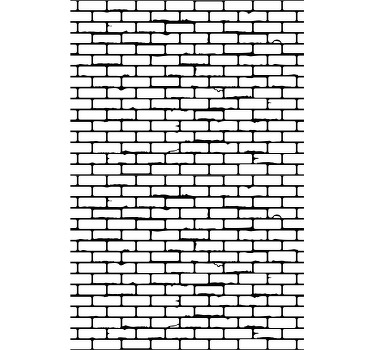 Rullegardin spisestue i slitt hvit mursteinmønster - Tenstickers