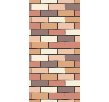 Store enrouleur salle à manger motif brique marron vintage - TenStickers