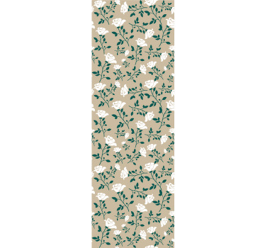 Dining room blind with white vintage rose pattern - TenStickers