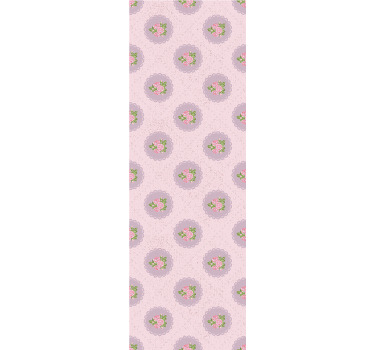 Rullegardin spisestue shabby chic rosa rutemønster - Tenstickers