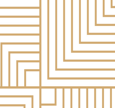 Estor enrollable comedor geometría blanca y dorada - TenVinilo