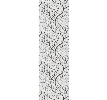 Rullegardin spisestue tynne grå grener med fugler - Tenstickers