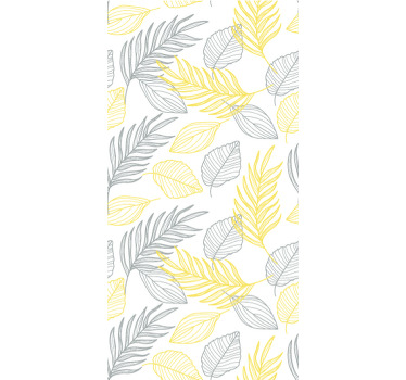 Store enrouleur salle à manger feuilles pantone - TenStickers