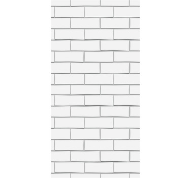 Store enrouleur salle à manger briques blanches épaisses - TenStickers