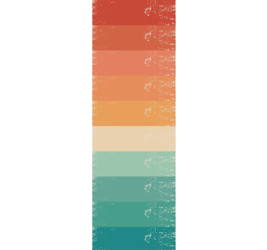 Store enrouleur salle à manger rayures arc-en-ciel rétro - TenStickers