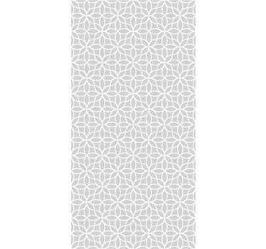 Estor enrollable comedor patrón moderno gris y blanco - TenVinilo