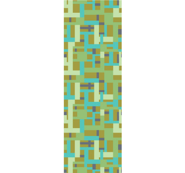 Estor enrollable comedor patrón rectangular colorido - TenVinilo