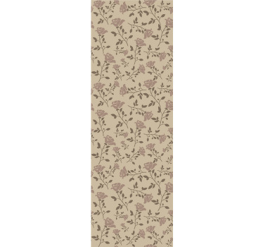 Rullegardin spisestue brunt vintage rosemønster - Tenstickers