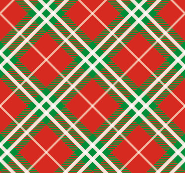 Rullegardin spisestue i rød og grønn skotsk tartan - Tenstickers