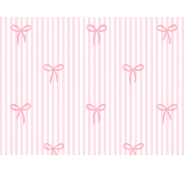 Store enrouleur pour chambre enfant rayures roses et nœuds - TenStickers