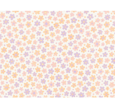 Children room roller blind small pastel flowers - TenStickers