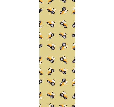 Zavjese za dječju sobu s simpatičnim građevinskim kamionima - TenStickers