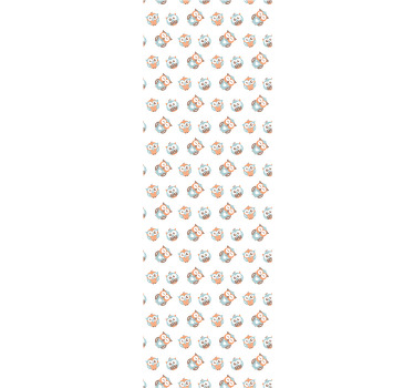 Cortina roller infantil patrón de búhos - TenVinilo