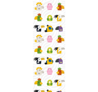 Cortina roller infantil mural de monstruo alegre - TenVinilo