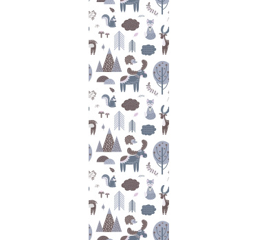 Cortina roller infantil animales nórdicos - TenVinilo