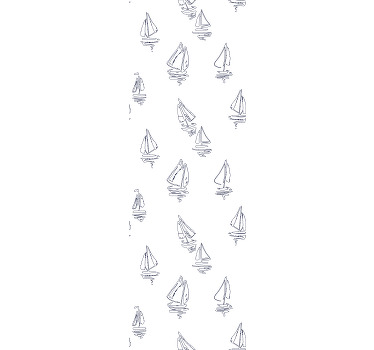 Blind kids sailboat pattern sketch - TenStickers