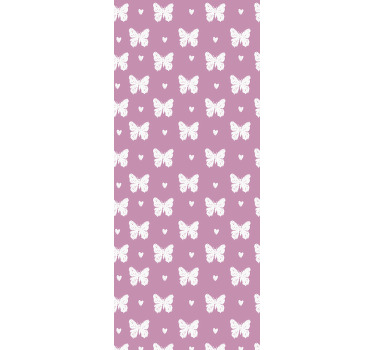 儿童盲人粉色飞舞蝴蝶图案 - TenStickers