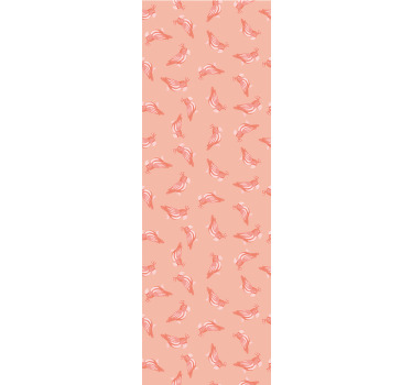 儿童盲人粉色小鸟图案 - TenStickers