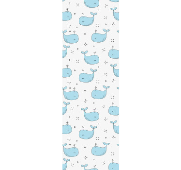 儿童盲人无缝鲸鱼图案 - TenStickers