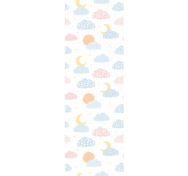 儿童盲人可爱云朵图案 - TenStickers