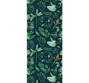 Store enrouleur pour chambre enfant motifs jungle colorés - TenStickers