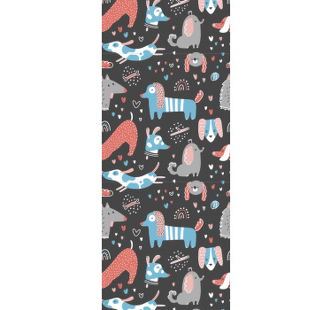 Blind children adorable dog illustrations - TenStickers