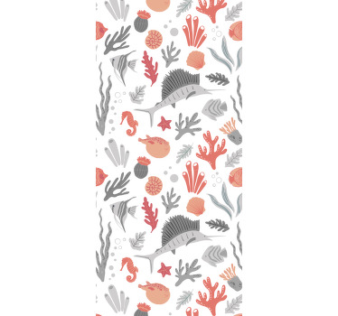 Rollo fenster kinderzimmer meereslebewesen illustration - TenStickers