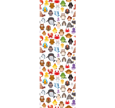 Rollo fenster kinderzimmer bunte wildtiere - TenStickers