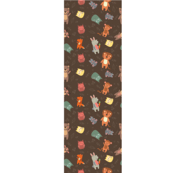 Store enrouleur pour chambre enfant animaux sauvages mignons - TenStickers