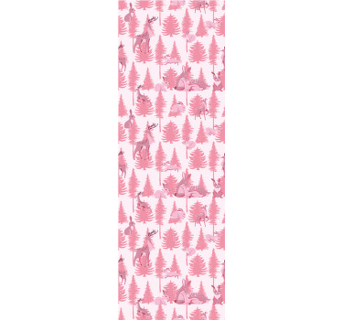 Rollo fenster kinderzimmer schöne pinke rentiere - TenStickers