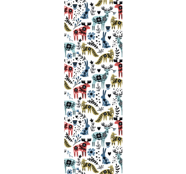 Estor enrollable infantil reno y zorro hermosos - TenVinilo