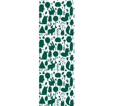 Estor enrollable infantil silueta de animales salvajes - TenVinilo