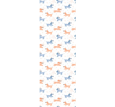 Rollo fenster kinderzimmer süße hunde mit krone - TenStickers