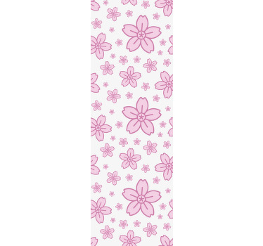 Rollo fenster kinderzimmer mit pinken kleinen blumen - TenStickers