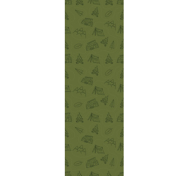 Rollo fenster kinderzimmer berglandschaft auf grün - TenStickers