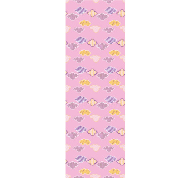 Estor enrollable infantil diseño nubes rosas - TenVinilo