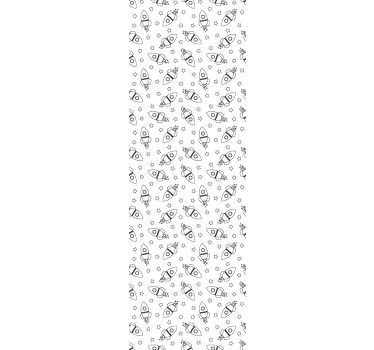 Rollo fenster kinderzimmer mit raketen und sternen - TenStickers