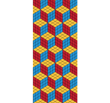 Rollo fenster kinderzimmer rubik würfel originalmuster - TenStickers