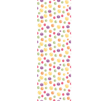 Cortina roller infantil estampado de lunares coloridos - TenVinilo